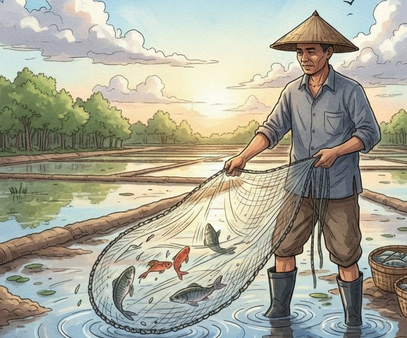 Air Bengawan Sering KERUH, Produksi Ikan Umum Darat Anjlok Drastis! Musim Panen Kakap Putih Ikut Gagal Total!